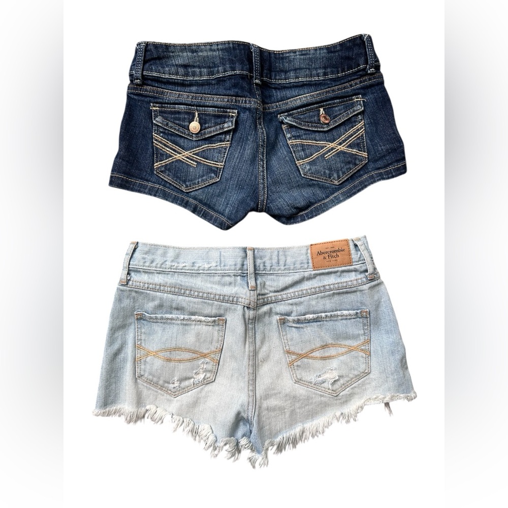 Bundle of two cheeky jean shorts Aeropostale and Abercrombie - Picture 2 of 8